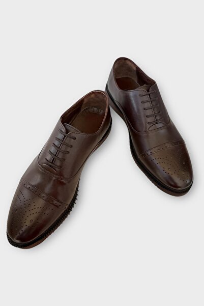 Liger Чоловічі класичні черевики з шнурівкою з натуральної шкіри КОФТЕНИЙ