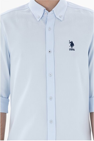 U.S. Polo Assn. U.s polo assn düğmeli yaka slim fit basic erkek gömlek