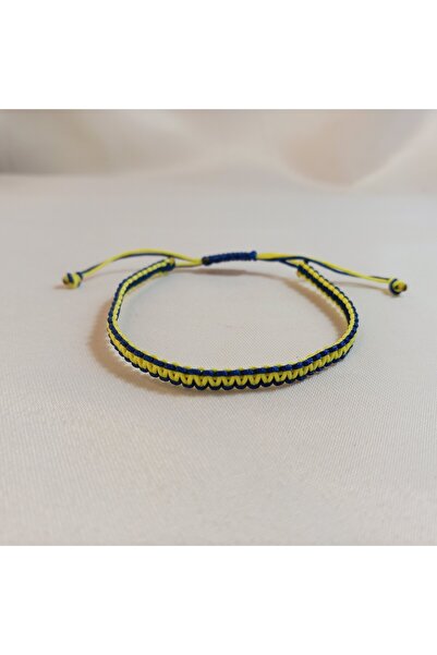 Crystal Atelier Ankaragücü Taraftar Makrome Örgü Bilekliği-Taraftar Bileklik-...