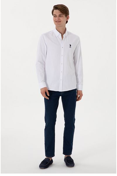 U.S. Polo Assn. Πουκάμισο με κουμπιά polo assn με λεπτή εφαρμογή βασικό πουκάμισο