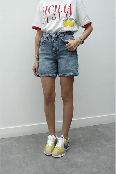 Havoş Pantaloni scurți din denim Blue Fit