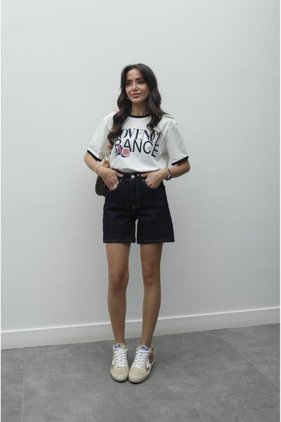 Havoş Dark Navy Fit Denim Shorts