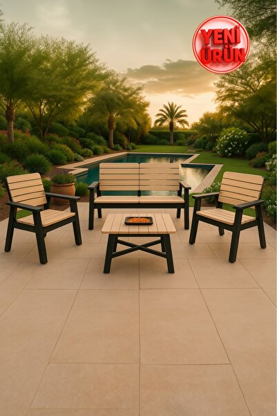 SANDALİE Sera 2 1 1 S Bahçe Takımı / Bahçe - Balkon - Teras Mobilyası, Bahçe Oturma Grubu, Yıkanabilir