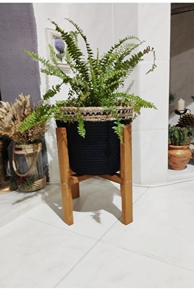 bayram taşcıoğlu home desing 2 Li Set Ahşap Ayaklık ve Çiçek Sepeti