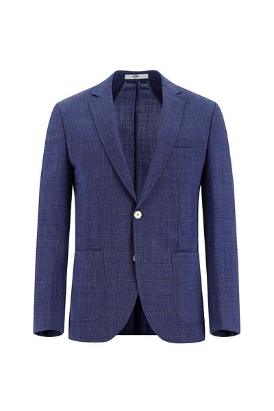 Kiğılı Costum Seersucker din lână, extra slim, super slim - carouri cu șnur cu talie elastică