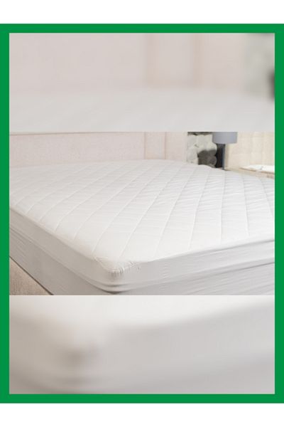 YASÜ Quilted Fitted Elastic Mattress Protector Sleeping Pad Silent Mattress Home Hotel Concept Fitted Sheet