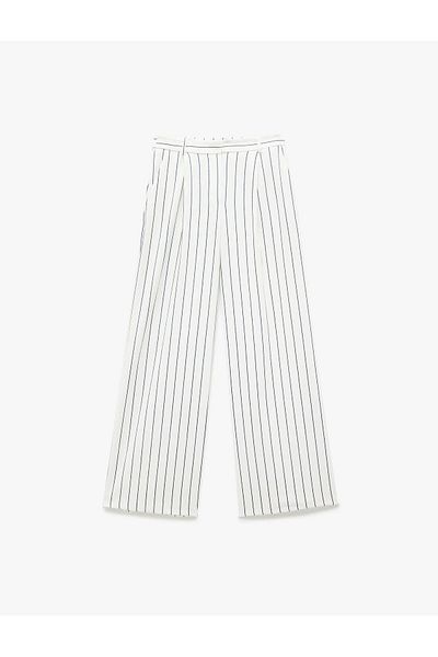 Koton X Sima Tarkan - Pantaloni Palazzo cu picioare largi, cu dungi din viscoză