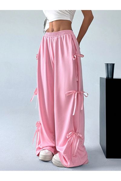 Touz Moda Φαρδύ παντελόνι με λεπτομέρεια φιόγκου