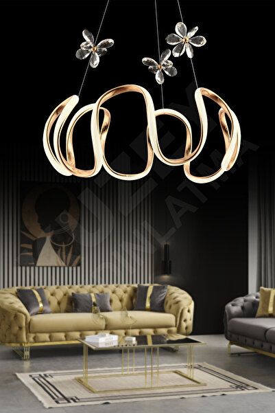 KUZEY AYDINLATMA Bella Taşlı Kumandalı 3 Renk Ledli Aydınlatma 4 Lü