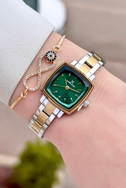 Daniel Klein Kadranı Yeşil Altın Metalik Renk 2 Yıl Garantili Kadın Kol Saati...