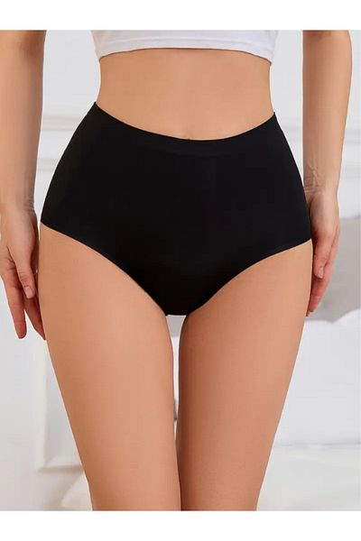 Adeniz Women's Extra High Waist Seamless Laser Cut Panties (Elastic Waist) Set of 6