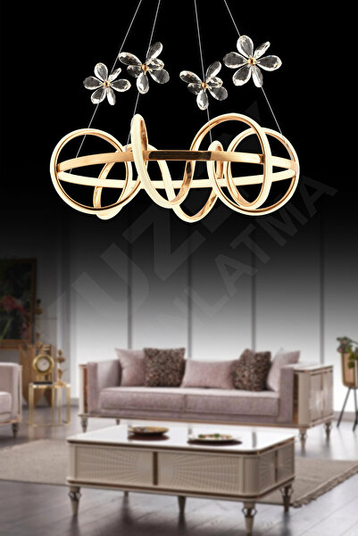 KUZEY AYDINLATMA Yıldız Yuvarlak Taşlı Ledli Kumandalı 3 Renk Aydınlatma 4 Lü