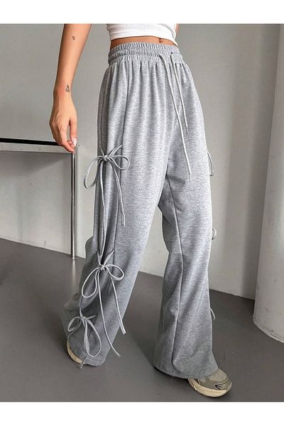 Touz Moda Φαρδύ παντελόνι με λεπτομέρεια φιόγκου