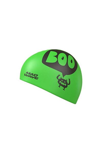 Mad Wave Silikonska kapa za plivanje za decu BOO, zelena