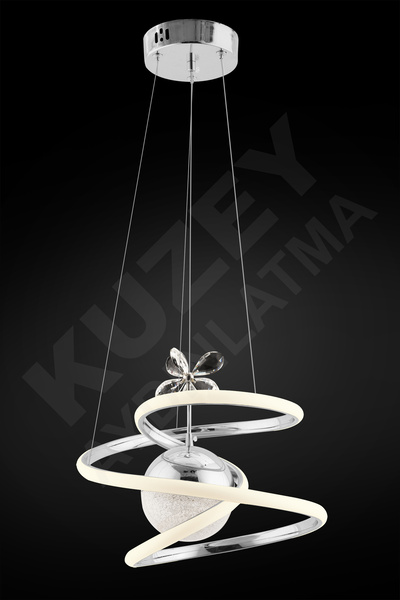 KUZEY AYDINLATMA Neva Toplu Kumandalı 3 Renk Yanan Led Avize 3 Lü