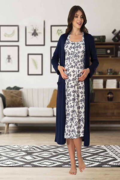 HAMİLE ÇARŞI Effortt 8015 Costum de cămașă de noapte de maternitate pentru ma...