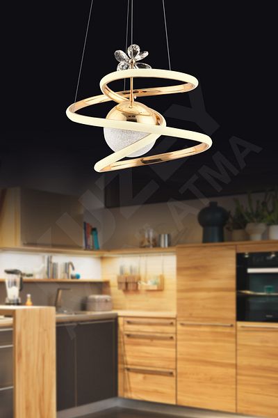 KUZEY AYDINLATMA Neva Bulk Controlled 3 Color Lighting Led Chandelier 3 Pieces