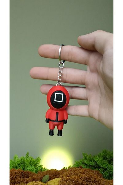 Vaiflagy Store Squid Game Square Soldier Keychain Gift (1 Soldier)