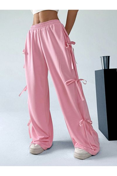 Touz Moda Φαρδύ παντελόνι με λεπτομέρεια φιόγκου