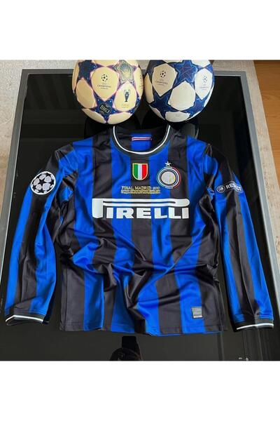 Lion Spor Inter 2010 Champions League Final Long Sleeve Retro Football Shirt ...