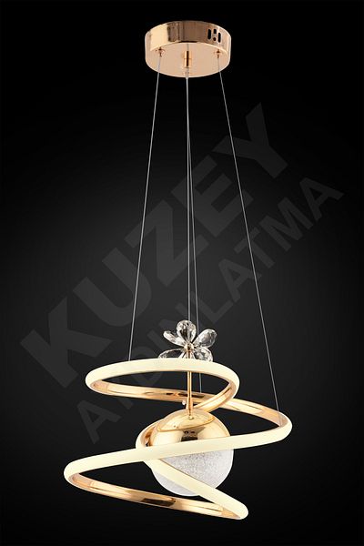 KUZEY AYDINLATMA Neva Bulk Controlled 3 Color Lighting Led Chandelier 3 Pieces