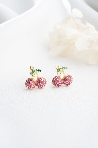 Silvano Jewelry 925 Ayar Gümüş Kiraz Küpe