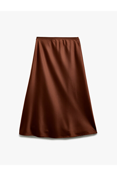 Koton Saténová sukně standardního pasu Midi délky A-line