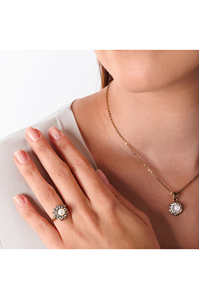 Atelier LEO Handmade Jewellery KLASİK IŞILTI İNCİ BAKIR EL YAPIMI KRİSTAL TAŞ...