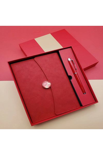 AZRA HEDİYELİK Lined Notebook and Metal Pen Set