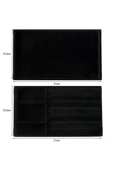 Choice 9 Black Jewelry Organizer Velvet Jewelry Storage Tray Display Ring Bracelet Necklace Storage Box Sh.