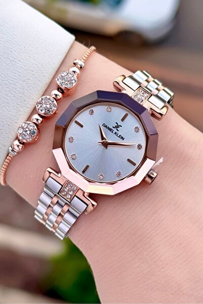 Daniel Klein Bakır Metalik Renk 2 Yıl Garantili Kadın Kol Saati ve Bileklik