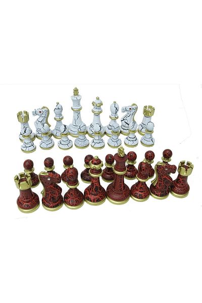 melfxxl eticaret Melfxxl Chess Piece Polyester Crackle (Lysin)