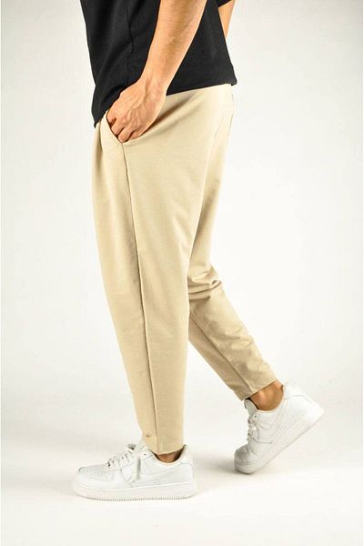 SUPERBLUE Ανδρικό Loose Basic Casual Sports Μπεζ παντελόνι μπαγκέτας