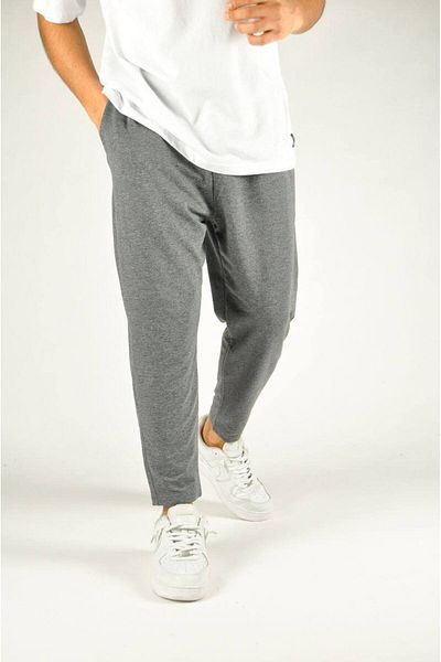 SUPERBLUE Men's Loose Basic Casual Sports Smoked Baguette Trousers