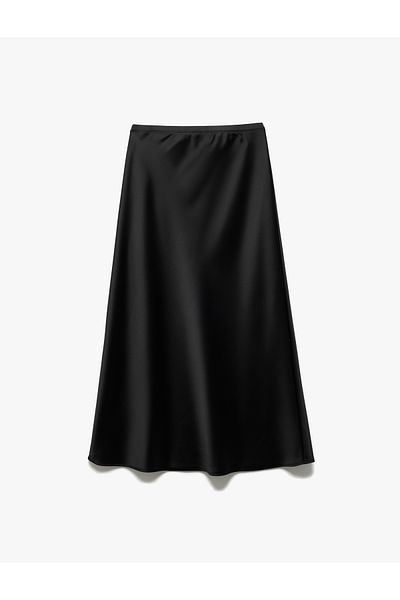 Koton Fusta din satin cu lungime midi cu talie standard