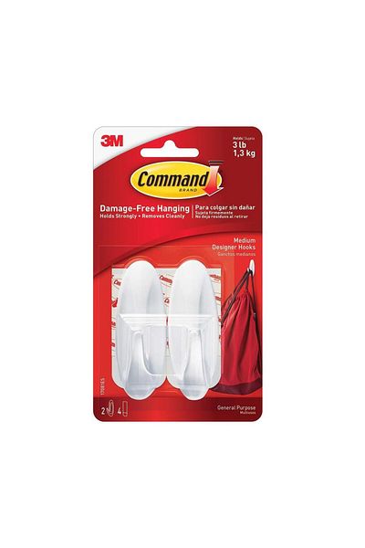 3M Command Designer Hook (Medium, 2 Pc.)