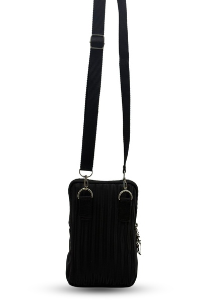 Bersia Women's Set of Two Two-Eye Phone Bags and Clamshell Phone Bags Black - Mink