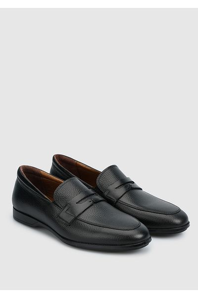Provoq Black Leather Men's Shoes