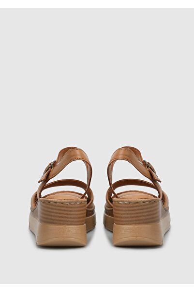 Eclipse Коричневі шкіряні жіночі босоніжки на підборах