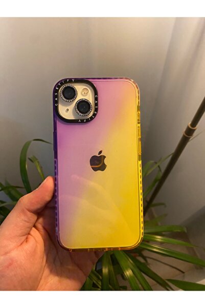 Merlisa Aksesuar İphone 13/14 Uyumlu Premium Çift Renkli Şeffaf Silikon Kılıf