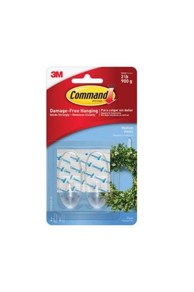3M Command Clear Medium Hooks