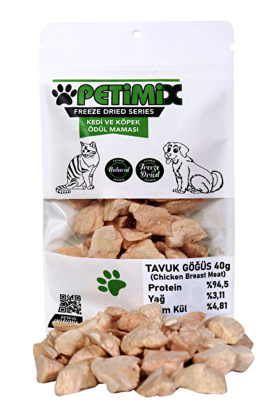 Petimix Freeze Dry Tavuk Göğüs 40g Barf Köpek Ödül Maması