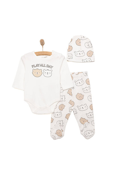 ebebek Hello Baby HelloBaby Zebra Baskılı Yenidoğan Erkek Body-Patikli Alt-Şa...