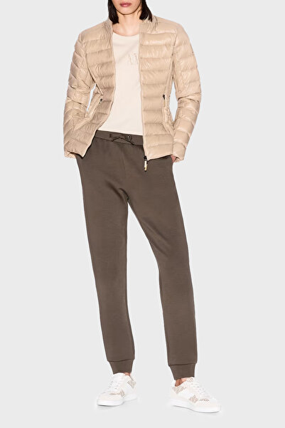 Armani Exchange Women's 100% Cotton Relaxed Fit Short Sleeve Beige T-Shirt Xw 000830   Af10356-U1092