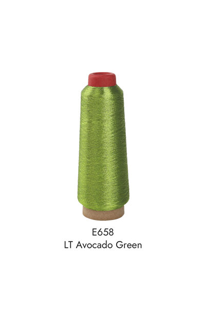 Choice E658LT Avocado Green 150D 3000M Per Cone Metallic Thread Yarn For Comp...