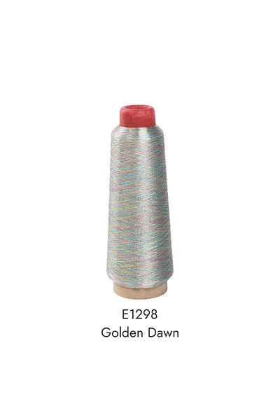 Choice E1298 Golden Dawn 150D 3000M Per Cone Metallic Thread Yarn For Computerized Embroidery Decorative Se