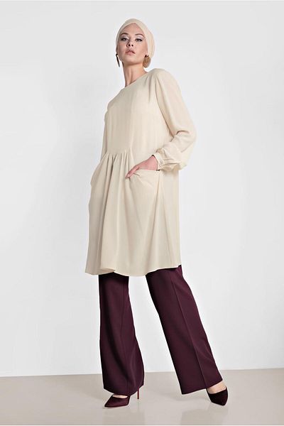 Alvina Crew Neck Pocket Tunic 4240