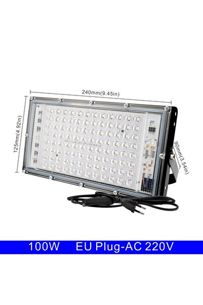 Choice كشاف إضاءة ليد بالأشعة فوق البنفسجية 100 واط 220 فولت بمقبس أوروبي 110...