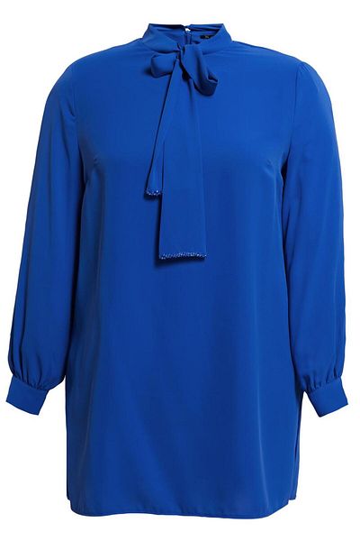 Alvina Plus Size Tied Collar Tunic 20403