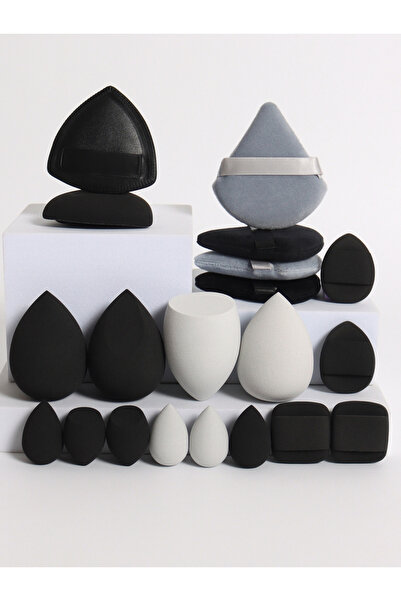 Choice1 مجموعة إسفنجة مكياج وإسفنجة مكياج وردية اللون مكونة من 20 قطعة مناسبة لكريم الوجه والبودرة وخافي العيوب.